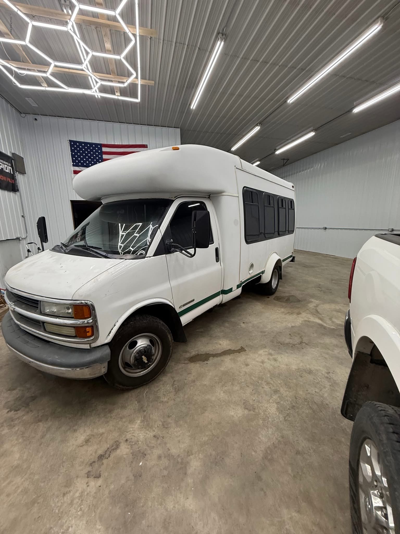 14-passenger All Transport Bus Co. party bus, three-quarter front exterior view